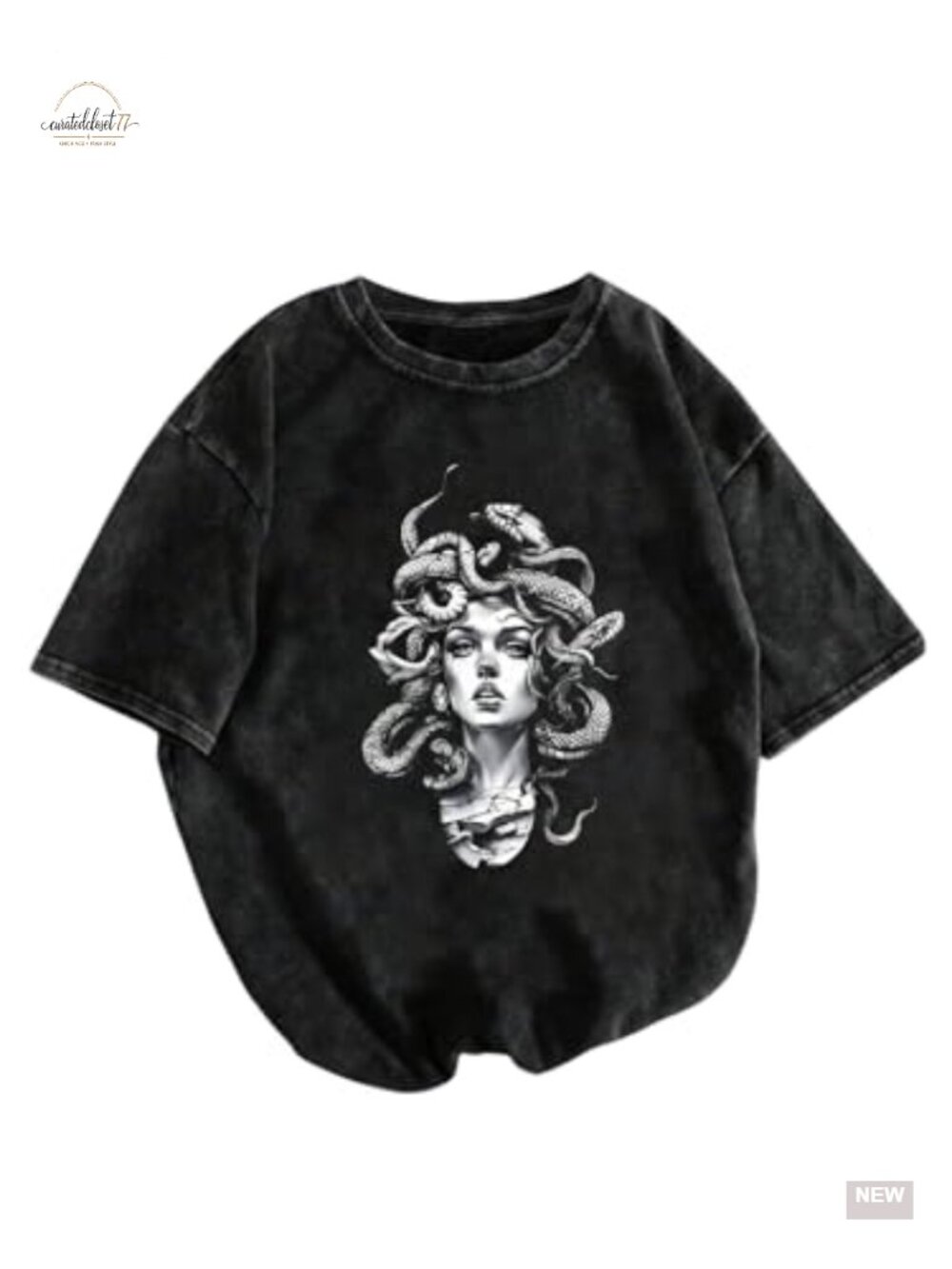 Women's Graphic Tee Soft Cotton Retro Summer Short Sleeve Drop Shoulder